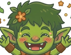 CogniFocus Cheerful Goblin reacting to a clean focus session
